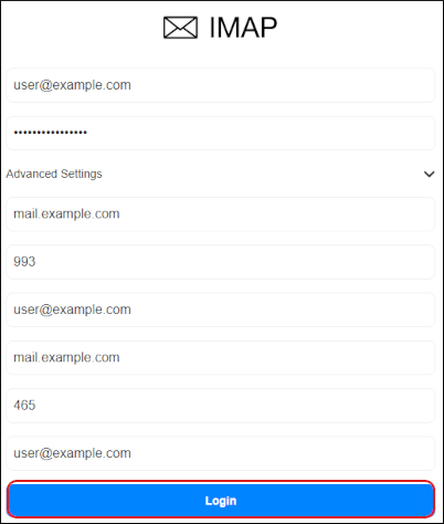 Spike - IMAP - Advanced Settings - Login