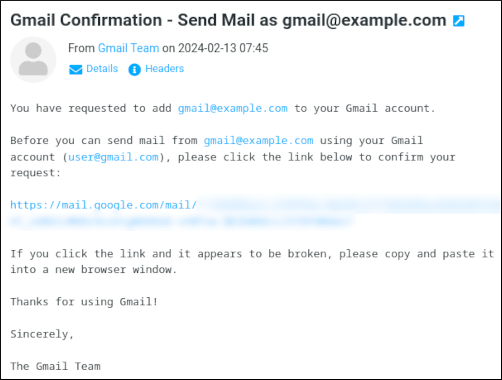 Gmail - Sample verification message
