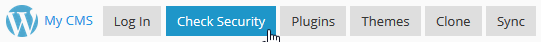 The WordPress Toolkit button bar.