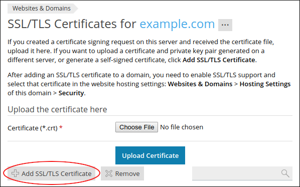 tage ned tøffel bølge How to install a self-signed SSL certificate in Plesk