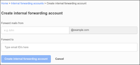 Customer Portal - Email - Set up forwarder