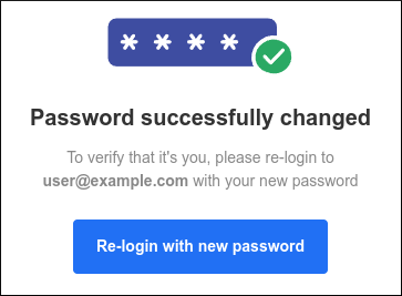 Webmail - Change password - Success