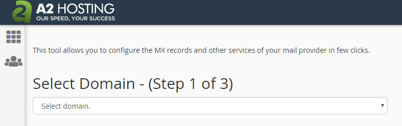 cPanel - Mail features - Remote MX Wizard - Step 1