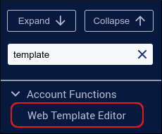 WebHost Manager - Web Template Editor