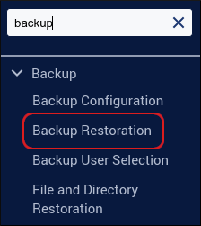 WHM - Sidebar - Backup Restoration