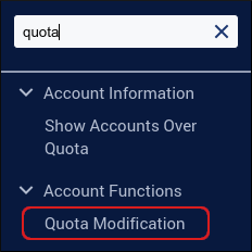 WebHost Manager - Quota Modification